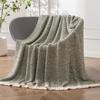 MIULEE Super Soft Throw Blanket for Couch, Olive Green Cozy Fluffy Warm Blankets Lightweight Knit Throw Blankets for Sofa, Bed, Chair, Living Room, Camping, Picnic, 60 x 80 inch view 1