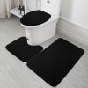 Asudfjgh Personalzied 3 Piece Bathroom Rug Set with Square, U-Shaped and O-Shaped Non-Slip Floor Mat, Upload Images Text or Logo of Your Design, Blue,20"x32" view 4