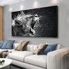 Lioness Wall Art,Black and White Animal Wall Art,African Wall Art,Animal Wall Art,Lion Wall Art,Large Wall Art for Living Room,Office,Entryway,Bedroom,Ready to Hang (Black Metal Framed, 30"Wx17"H/76x43cm) view 2