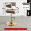 Etlegor Swivel Bar Stools with Open Back, Adjustable Height Counter Stools Modern Leather Bar Stool Chairs Barstools for Home Bar, Bistro Pub, Dining, Kitchen Island Stools(Gray) view 2