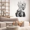 Tree Branch Woman Metal Wall Art, Abstract Wall Art, Metal Woman Tree Wall Art, Birds on Branch Metal Wall Art, Abstract Woman Silhouette, Living Room Wall Decor (Black, 13"x19"|33x47cm) view 3