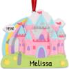 3D Princess Ornaments for Kids 2025 Castle Christmas Ornament for Girls Personalized Christmas Ornaments for Kids Rainbow Princess Castle Gifts for Girls Toddler Ornament for Xmas Tree Unique Keepsake view 1