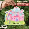 3D Princess Ornaments for Kids 2025 Castle Christmas Ornament for Girls Personalized Christmas Ornaments for Kids Rainbow Princess Castle Gifts for Girls Toddler Ornament for Xmas Tree Unique Keepsake view 2