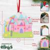 3D Princess Ornaments for Kids 2025 Castle Christmas Ornament for Girls Personalized Christmas Ornaments for Kids Rainbow Princess Castle Gifts for Girls Toddler Ornament for Xmas Tree Unique Keepsake view 3