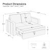 Belffin Modular Sectional Sleeper Sofa with Pull Out Couch Bed Loveseat Sleeper Sectional Couch for Living Room Apartment Beige view 2