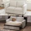 Belffin Modular Sectional Sleeper Sofa with Pull Out Couch Bed Loveseat Sleeper Sectional Couch for Living Room Apartment Beige view 4