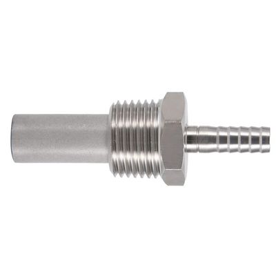 aqxreight Oxygen Stone, 1/2 Inch MPT Inline Carbonation Aeration Diffusion Stone with 1/4 Inch Barb for Homebrew Beer Wort Soda Fermentation 2 Micron Stainless Steel Durable Easy Clean