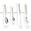 SEELLODGE Silverware Flatware Cutlery Set, 4/16/24 Pieces Silicone Stainless Steel 304 Cutlery, Forks And Spoons Set Christmas Cartoon Animation Tableware(Brown,4 Pieces for 1) view 2