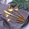 SEELLODGE Silverware Flatware Cutlery Set, 5/20/30 Piece Gold Matte 304 Stainless Steel Western Cutlery Steak Knife, Fork And Spoon Set Dessert Fork And Spoon(20 Pieces for 4) view 3