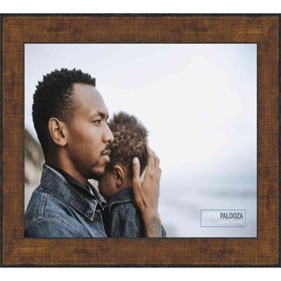 Poster Palooza 10x13 Frame Gold Antique Copper Solid Wood Picture Frame | 1.25 Inch Moulding Width | with UV Acrylic Plexiglass, Foam Board Backing & Hardware Included