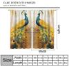 AAVEUP Peacock Curtains, Nature Leisure Zen Culture Art Bamboo Flower Plant Gems Feathers Animals Blackout Window Treatments, Thermally Insulated Drapes for Kids Girls Living Room Bedroom 52x96in view 3