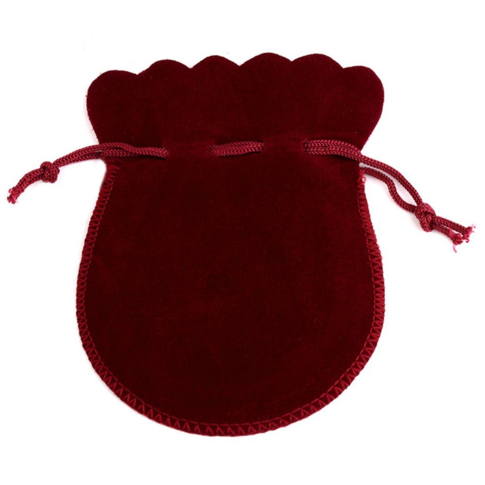 SUNULAN Drawstring Gift Bags,10 Pcs Gourd Velvet Gift Bag Drawstring Nylon Rope Soft Jewelry Packaging Wedding Christmas Candy Pouches-Red,7x9cm(Wine Red,9x12cm)