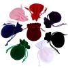 SUNULAN Drawstring Gift Bags,10 Pcs Gourd Velvet Gift Bag Drawstring Nylon Rope Soft Jewelry Packaging Wedding Christmas Candy Pouches-Red,7x9cm(Wine Red,9x12cm) view 2