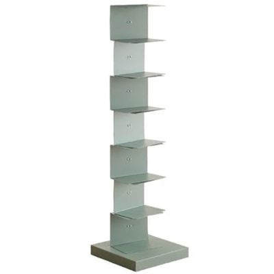 6-9 Tier Spine bookshelf metal Floor Type Invisible Bookshelf Tall Narrow Ladder Book Shelf for Small Space Vertical Corner Shelf Multipurpose Storage Rack Display Book Shelf for Home Office(Green,7Ti