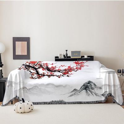 XBYZWM Couch Cover Printing Sofa Covers Sofa Slipcover with Tassel Couch Protector Furniture Covers for Dogs Living Room (Printing Sofa Cover A, X-Large(71"x134"))