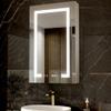 WELERONY Lighted Medicine Cabinet with Mirror, 20" x 32" LED Medicine Cabinet Mirror for Bathroom with Built-in High-Power Outlet, Stepless Dimming & Defog, Right Open view 1