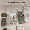 WELERONY Lighted Medicine Cabinet with Mirror, 48" x 30" LED Medicine Cabinet Mirror for Bathroom with Built-in High-Power Outlet, Stepless Dimming & Defog, Wide Open view 2
