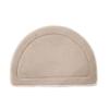 Heraclesxs Coral velvet double-sided bath mat bathroom door mat, small semi-circular, 16x24 (coral fleece, light camel), CAP-0586 view 1