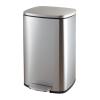 FURUIM2024M Dustbin 8/13 Gallon Heavy Duty Hands-Free Trash Can with Lid, Brushed Stainless Steel Commercial/Kitchen Step Trash Can, Soft Close Lid and Inner Bucket Kitchen Bin(50L) view 1