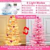 Remote Control&Timer 3 Ft Pink Christmas Tree with 50 Warm Lights 8 Mode view 2