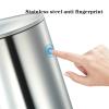 FURUIM2024M Dustbin Fingerprint Resistant Stainless Steel Trash Can, Hands Free Kitchen Trash Can with Soft Close Lid, Foot Pedal and Inner Bucket for Home Office Kitchen Bin(50L), jinyi2016SHOP-1998 view 3