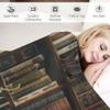 PALNKART Cute Cat Blanket Cat Book Throw Blanket Girl Loves Cat Book Soft Warm Blanket Funny Blankets Flannel Fleece Blankets for Sofa Couch Bed Travel Gift for Kids Adults White view 3
