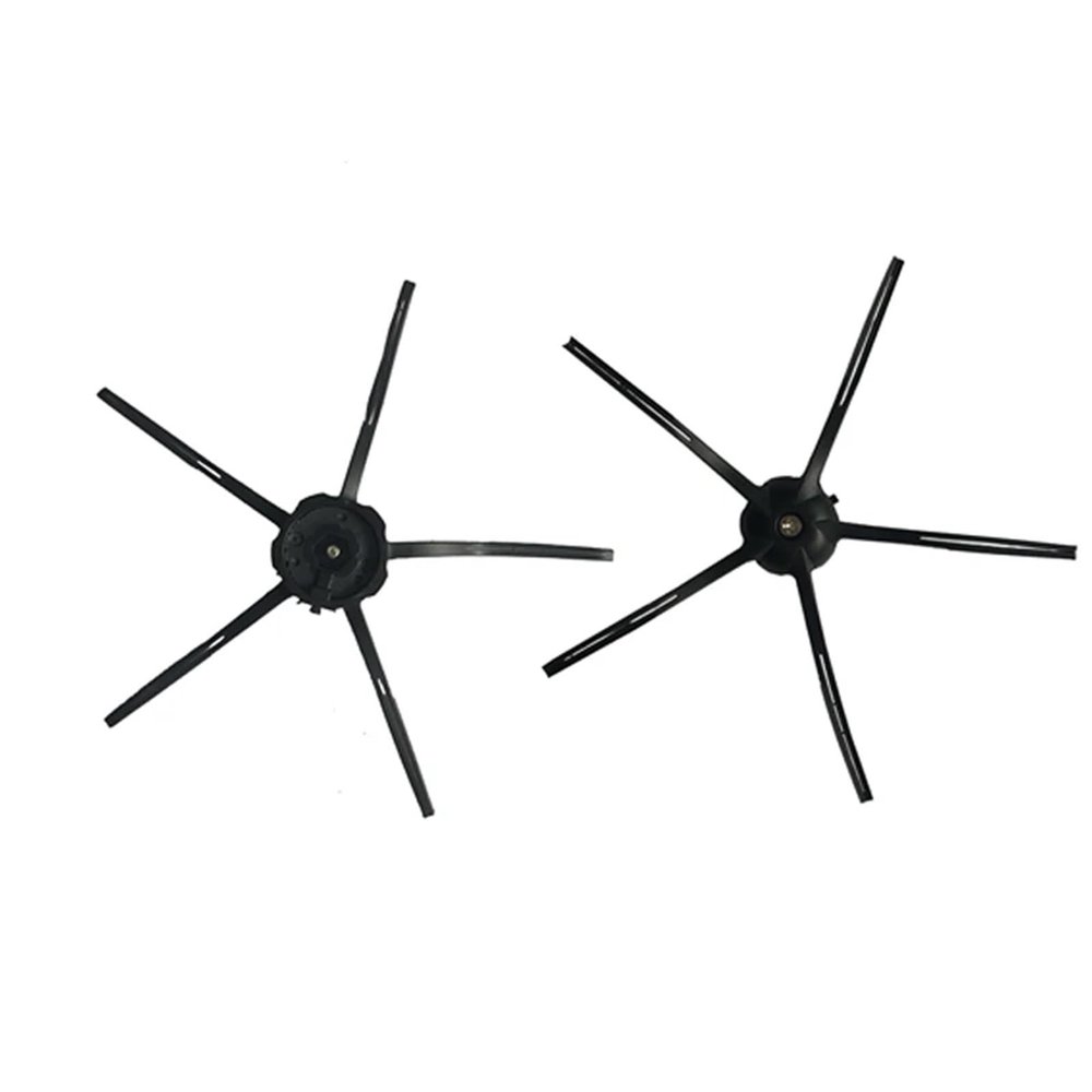 DIBTEBB Vacuum Cleaner Spare Parts, Rubber Side Brushes, Compatible for Roborock S60 S61 S65 S5 Max S6 MaxV S7, Side Brush Parts(Black 2pc 5 arms), xion23xx