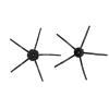 DIBTEBB Vacuum Cleaner Spare Parts, Rubber Side Brushes, Compatible for Roborock S60 S61 S65 S5 Max S6 MaxV S7, Side Brush Parts(Black 2pc 5 arms), xion23xx view 1