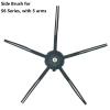 DIBTEBB Vacuum Cleaner Spare Parts, Rubber Side Brushes, Compatible for Roborock S60 S61 S65 S5 Max S6 MaxV S7, Side Brush Parts(Black 2pc 5 arms), xion23xx view 3
