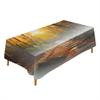 Dunmat Colourful Forest Table Cloth Art Print, Autumn Leaves Beautiful View Washable Waterproof Tablecloths Dining Table Decorative Rectangle Table Cover 60Wx120L Inch view 3