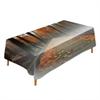 Dunmat Fantasy Forest Tablecloths Table Decor, Autumn Leaves Wooden Bridge River Table Cloths for Kitchen, Dining Table Cloth for Rectangle Tables 55Wx120L Inch view 3