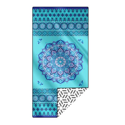 OSUBANGMA Fiber double-sided velvet beach towel printed beach bath towel swimming sunscreen shawl