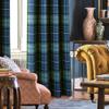 always4u Woolen Look Plaid Curtains Modern Window Panels Blue Green Check Tartan Curtains for Living Room Bedroom 2 Panels Blue Green 54 * 95 Inches view 3