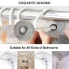 Lnond 4Pcs Bathroom Sets with Shower Curtain and Rugs, Grey Orange Abstract Bathroom Shower Curtain Sets, Grey Orange Grey Modern Art Bathroom Sets with Rugs and Accessories view 4