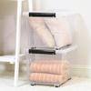 Citylife 54 QT Clear Plastic Storage Bins with Lids Stackable Storage Boxes with Lids Large Plastic Storage Containers for Garage Closet Kitchen 2 Packs view 3