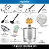 LINMAGCO Canning Supplies Starter Kit - Canning Pot, Water Bath Canner with Lid & Steam Canner with Rack view 3