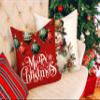 4TH Emotion Christmas Pillow Covers 18x18 Set of 4 Red White Farmhouse Xmas Decorations Snowman Deer Joy Winter Holiday Decor Throw Cushion Case for Home Couch S24C04 view 3