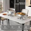 ROVSUN 2 Pack Oval Chafing Dish for Buffet, 6QT Stainless Steel Chafing Dish Buffet Set with Glass Lid, Chafers and Buffet Warmers Sets for Party, Catering, Wedding, Banquet, Graduation view 3