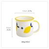 Coffee Cups Exquisite Fruit Creative Imitation Enamel Cup Personal Household Milk Coffee Ceramic Mug,Resusable Tea Mug/Light Blue/350Ml view 2
