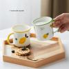 Coffee Cups Exquisite Fruit Creative Imitation Enamel Cup Personal Household Milk Coffee Ceramic Mug,Resusable Tea Mug/Light Blue/350Ml view 3