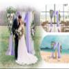 Ting's time Wedding Arch Flowers Kit (Set of 5) 2 Pcs Purple Artificial Flower Arrangement 3 Pcs Arch Draping Fabric for Wedding Ceremony Arbor and Reception Backdrop Decoration(Lilac&White) view 3