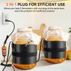 Aurelema 2 Pack Kombucha Heating Pad with 2 in 1 Plug, Kombucha Heating Wrap with Digital Temperature Control & Timing Function Fermentation Heating Pad for Home Brewing 1-3 Gallons Fermenter Vessels view 2