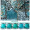 BEDISELY Cotton Bedspread King Quilt Set Boho Patchwork Bedding Set Farmhouse King Quilt 3-Piece Lightweight Reversible Bed Coverlet with 2 Floral Pillowcases for All Seasons (98x106) view 4