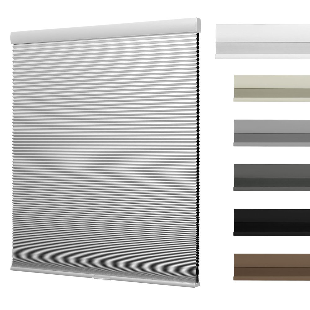 HOTSOON Cordless Cellular Shades for Windows Blackout Honeycomb Blinds Easy to Install Noise Reduction Thermal Insulated for Home, Blackout-White, 63" W x 64" H