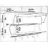 JOMRTS Kitchen Cabinet Drop Down Shelf, Fold Pull Down Shelf Brackets with 5 Hooks, Drop Down Shelf Blind Pull-Down Dish and Spice Rack view 2