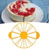 Cake Portion Marker,Round Cake Cutter Slicer,Food Grade Plastic Cake Divider,10/12 Piece Bread Cake Equal Portion Marker Slicing Baking Tool for Baking Pastry and Cheese Cake (Yellow 126g/4.4oz)280)) view 2