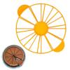 Cake Portion Marker,Round Cake Cutter Slicer,Food Grade Plastic Cake Divider,10/12 Piece Bread Cake Equal Portion Marker Slicing Baking Tool for Baking Pastry and Cheese Cake (Yellow 126g/4.4oz)280)) view 3
