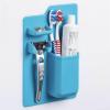 EDCWDTYYEC Toothbrush Holder Silicone Toothbrush Toothpaste Holder Rack Cup Storage Bathroom Organizer Mirror Shower Multifunction Bathroom Supplies Tools Racks(Sky Blue) view 1