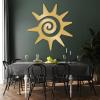 LARNT Kokopelli Metal Sun, Kokopelli Metal Wall Art, Sun Wall Sign, Southwestern Wall Hanging Outdoor, Southwestern Wall Art, Patio and Garden Decor, Outdoor Wall Decor (Gold, 35"x35"|90x90cm) view 1