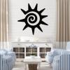 LARNT Kokopelli Metal Sun, Kokopelli Metal Wall Art, Sun Wall Sign, Southwestern Wall Hanging Outdoor, Southwestern Wall Art, Patio and Garden Decor, Outdoor Wall Decor (Gold, 35"x35"|90x90cm) view 2